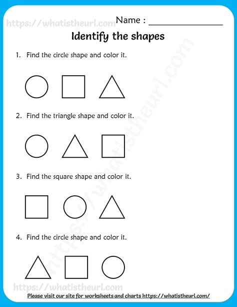 Identifying Shapes Worksheet, Identify Shapes Worksheet, Pre Primary Worksheet English, Prep Class Activities, Pre Primary Worksheet, Color Worksheets For Kindergarten, Shape Worksheets For Kindergarten, Shapes Worksheets For Kids, Science Worksheets For Kindergarten