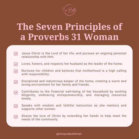 🌸 Embrace the strength, grace, and faith of a Proverbs 31 Woman. Let her virtues inspire your journey. 💖   Shop at www.sabellehair.com  #Proverbs31Woman #SaBelleHair #gluelesswigs #luxurywigs Proverbs 31 Woman Routine, Proverbs 31 Woman Bible Study, How To Be A Proverbs 31 Woman, Proverbs 31 Woman Quotes, Waiting Season, A Proverbs 31 Woman, Proverbs 5, Proverbs Woman, Mid Twenties