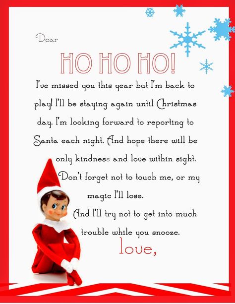 Elf on the Shelf Letter free printable Formal Template, Elf On The Shelf Return, Elf Printables Free, Elf On Shelf Printables, Elf On The Shelf Letter, Elf On Shelf Letter, Elf Letters Printable, Elf Printables, Elf On The Shelf Arrival