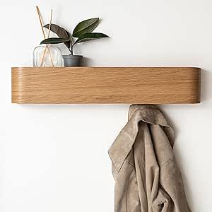 Coat Hooks With Shelf, Mud Room Entrance, Diy Wall Hooks, Entry Shelf, Tiny Entryway, Coat Hook Shelf, Hidden Wall, Entrance Console, Wall Shelf With Hooks