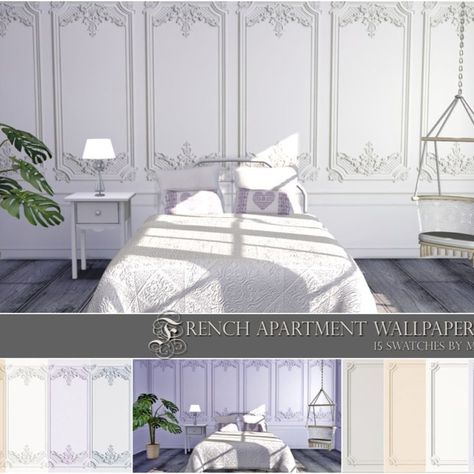 The Sims 4 - French Apartment Wallpaper 2- 15 swatches. Download at @TheSimsResource  @TSR #CC #sims4cc #ccfinds #ts4cc #ts4 #tsr #TheSimsResource #sims4 #thesims4 #Moniamay72 #thesims4 #TSR #instagram #wallpaper #TheSims4 #french #ShowUsYourBuilds @Moniamay72 #Sims4 Sims 4 Fancy Wallpaper Cc, Sims 4 Cc Build Mode Wallpaper, Wallpapers Sims 4 Cc, Sims 4 Cc French, Sims4 Wallpaper Cc, Ts4 Wallpaper Cc, Wallpaper Sims 4 Cc, Sims 4 Wallpapers Cc, Parisian Wallpaper