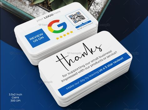 Google Business Rating Review Card Design Template - Heropik | Marketing Materials For Small Businesses Review Card Design, Reviews Design, Social Media Business Cards, Card Design Template, Qr Code Business Card, Google Review, Business Card Design Creative, Google Business, Google Reviews