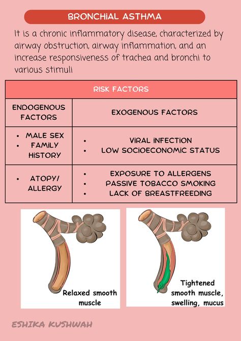 Bronchial Asthma Notes, Med Surge, Bronchial Asthma, Nclex Practice Questions, Nurse Study, Medical Study, Nursing School Essential, Medical Quotes, Nurse Study Notes