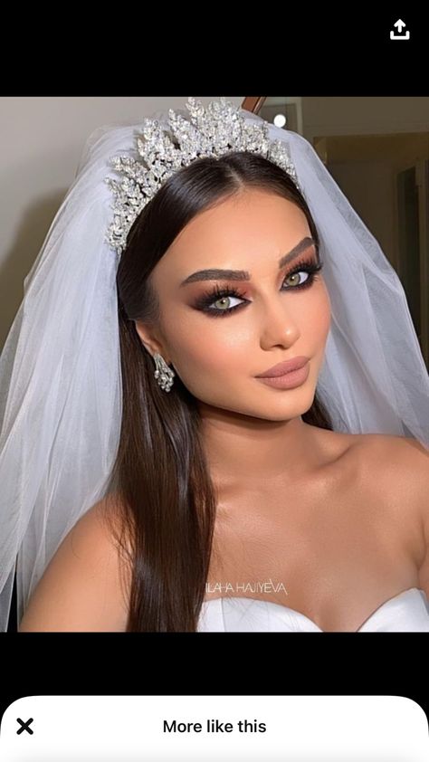 Heavy Glam Bridal Makeup, Bride Makeup Arabic, Heavy Eye Makeup Wedding, Arabic Style Makeup, Heavy Wedding Makeup, Arabic Makeup Wedding, Arab Makeup Wedding, Arab Bride Makeup, Arabic Bride Makeup