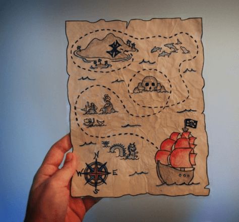 mapa                                                       … Treasure Map Drawing, Map Drawing Ideas, Kids Pirate Party, Map Drawing, Pirate Treasure Maps, Pirate Adventure, Treasure Map, Pirate Birthday Party, Pirate Treasure