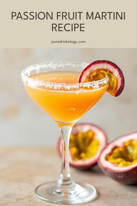 Looking for a fun and fruity cocktail to brighten up your evening? The Passion Fruit Martini is a delightful mix of sweet and tangy flavors that brings a tropical vibe right to your home! This easy-to-make drink combines fresh passion fruit juice with classic vodka, making it a favorite at parties and gatherings. Whether you are celebrating an occasion or simply unwinding, this cocktail serves as a perfect refresher. Cheers to delicious cocktails that are bound to impress your friends and create wonderful memories! Passion Fruit Cocktail, Passion Fruit Martini, Fruit Martini, Fruity Cocktail, Passion Fruit Juice, Classic Martini, Dry Martini, Fruit Cocktail, Martini Recipe