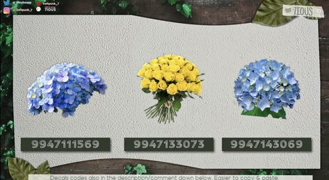 Blue Flower Decal Bloxburg, Coastal Pictures Bloxburg, Bloxburg Bush Code, Bloxburg Flower Decals Codes Transparent, Bush Decals Bloxburg, Bloxburg Bushes Decals, Flower Decals Bloxburg, Bloxburg Coastal Decals, Bloxburg Plants