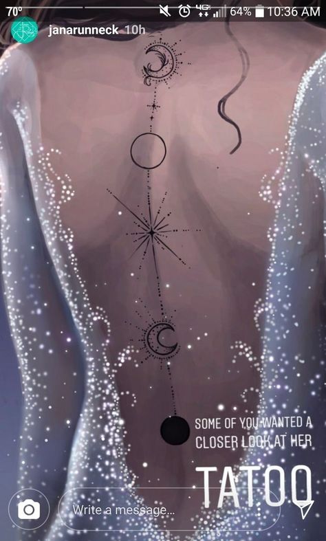 Cassian Back Tattoo, Sarah J Maas Tattoo Idea, Moon Phases Tattoo Acotar, Spine Tattoos Acotar, Feyres Tattoo Back Acotar, Feyre Moon Phase Tattoo, Feyre Spine Tattoo Acotar, Bookish Back Tattoos, Night Inspired Tattoos