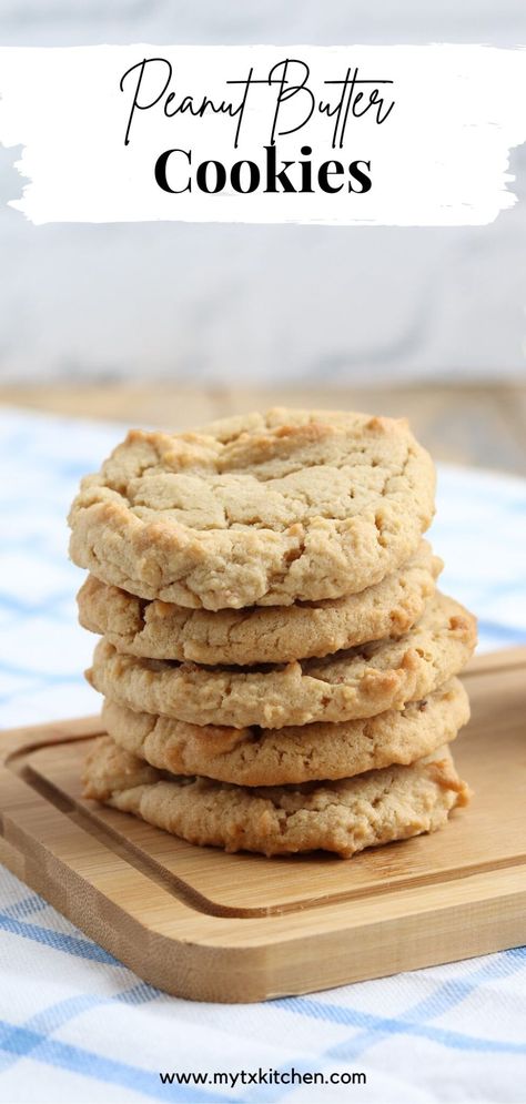 Crunchy peanut butter cookies made with crunchy peanut butter. Easy, no chill or shaping required. Soft yet chewy with a great PB flavor. This makes a great snack. #peanutbuttercookies Bordeaux Cookie Recipe, Bordeaux Cookies, Recipe For Peanut Butter Cookies, Crunchy Peanut Butter Cookies, Homemade Peanut Butter Cookies, Peanut Cookies, Crunchy Peanut Butter, Peanut Recipes, Peanut Butter Cookie Recipe