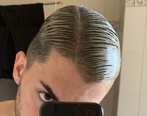 Hairstyles Slick, Brylcreem Hairstyles, Slick Back Hairstyles, Greaser Hair, Aesthetic Surgeon, Slick Back Hair, Hairstyles Undercut, Slick Hair, Slicked Hair