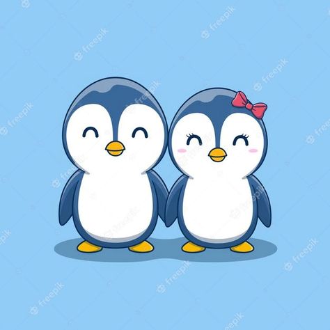 Premium Vector | Cute valentines day penguin couple holding hands Cute Penguin Couple Drawing, Cute Penguin Cartoon, Cut Shirt Designs, Penguin Couple, Penguin Cartoon, Penguin Drawing, Cute Valentines Day, Couple Sketch, Penguin Art