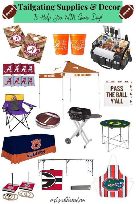 High School Tailgating Ideas, Tailgate Setup Ideas, Tailgate Setup, Tailgating Setup, Tailgating Essentials, Tailgate Bbq, Ladder Toss, Tailgate Decorations, Tailgate Bar