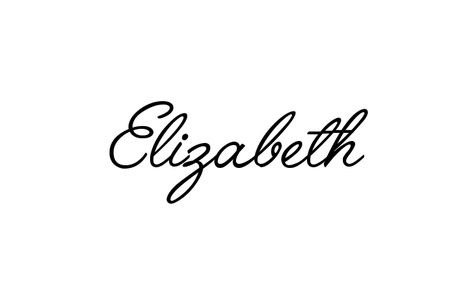 Elizabeth Tattoo Design, Elizabeth In Cursive, Signing Ideas, Elizabeth Name, Tattoo Name Fonts, Name In Cursive, Handwritten Type, Tattoo Fonts Cursive, Name Creator