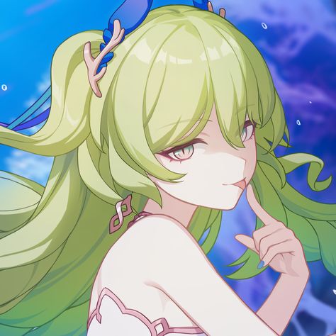 Honkai Impact 3rd Icon, Mobius Art, Green Characters, Honkai Impact 3rd, Summer Skin, Game Icon, Honkai Impact, Iconic Characters, Cute Anime Character