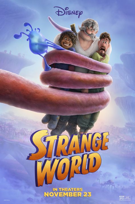 Strange World Disney, Disney Strange World, Kids Movie Poster, Hollywood Poster, Galaxy Movie, Strange World, World Movies, Disney Film, Disney 100