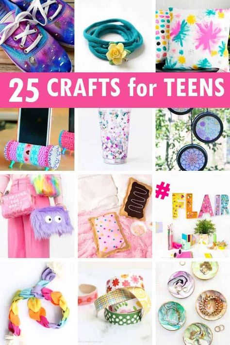 25 awesome CRAFTS FOR TEENS AND TWEENS. Tutorials for crafts to make for fun, to give, or even for kids to sell. Great boredom busters! Crafts For Girls Age 10 Diy, Crafts Teens, Trendy Crafts, Fun Crafts For Teens, Easy Crafts For Teens, Teen Stuff, Arts And Crafts For Teens, Diy Crafts For Teens, Crafts For Teens To Make