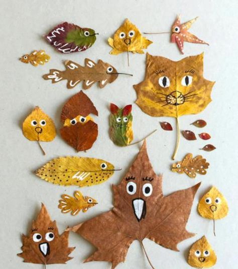 12 bricolages à faire avec des feuilles d’automne - Bricolages - Trucs et Bricolages Autumn Leaves Craft, Fall Friends, Fun Fall Crafts, Handmade Charlotte, Cool Art Projects, Leaf Crafts, Fall Crafts For Kids, Autumn Crafts, Nature Crafts