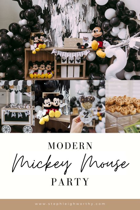 Modern Mickey Mouse Party, 3rd Birthday Party For Boy, Mickey Mouse Party Favors, Mickey Mouse Birthday Theme, Mickey First Birthday, Mickey 1st Birthdays, Twodles Birthday, Mickey Mouse Themed Birthday Party, Mickey Mouse First Birthday