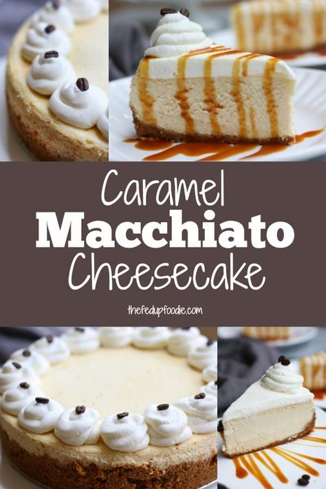 Fancy Deserts, Caramel Macchiato Recipe, Caramel Cheesecake Recipes, Decadent Cheesecake, Perfect Cheesecake, The Coffee House, Coffee Cheesecake, Poses For Beginners, Poses Yoga