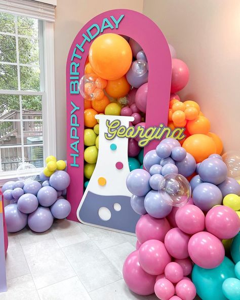 One thing about me: I love to design installations. When a client brings me nothing but a prompt or an invitation and their budget, my… | Instagram Backdrop Rental, Thing About Me, Slime Party, Arch Backdrop, On October 3rd, 5th Birthday, About Me, Event Decor, Event Design