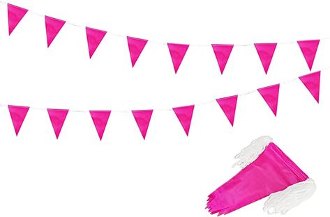 Amazon.com : tibijoy 260 Feet Pink Pennant Banners Flags DIY String Triangle Bunting Flags Polyester Banners for Party Grand Opening, Christmas Party, Outdoor Decorations,150 Pcs : Patio, Lawn & Garden Christmas Party Outdoor, Party Outdoor Decorations, Triangle Bunting, Flag Diy, Cake Walk, Party Outdoor, Bunting Flags, Pennant Banners, Outdoor Decorations