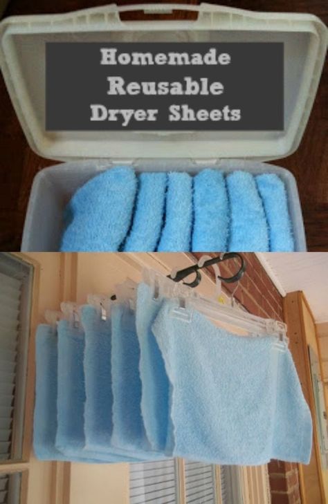 Reusable Dryer Sheets, Cheap Hacks, Diy Dryer Sheets, Homemade Dryer Sheets, Laundry Diy, Cleaning Essentials, Homemade Cleaning Supplies, Crochet Scrubbies, Happy Housewife