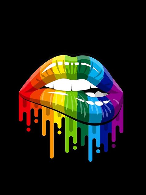 Pride Lips, Pride Images, Pride Artwork, Pride Art, Rainbow Wallpaper Iphone, Rainbow Lips, Lips Painting, Lgbtq Quotes, Gay Aesthetic