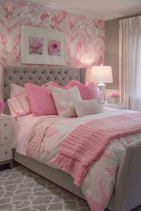 Grey And Pink Bedroom Ideas, Girly Bedroom Ideas For Women, Painting Ideas Pumpkin, Front Yard Halloween, Girly Bedroom Ideas, Burgundy Christmas Decor, Mansion Layout, Bedroom Ideas For Women, Bad Case Of Stripes