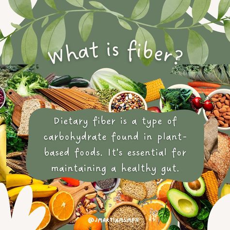 🥑 Improve Your Gut Health with Fiber! 🥗 🤔 What is Fiber? Dietary fiber is a type of carbohydrate found in plant-based foods. It’s essential for maintaining a healthy gut. 🌿 Types of Fiber 1. Soluble Fiber: Dissolves in water to form a gel-like substance. Found in oats, fruits, and legumes. 2. Insoluble Fiber: Adds bulk to stool and helps food pass more quickly through the stomach and intestines. Found in whole grains, nuts, and vegetables. 💚 Benefits of Fiber for Gut Health 1. Promotes... Increase Fiber Intake, Benefits Of Fiber, Quinoa Oats, Insoluble Fiber, Fiber Benefits, Gut Inflammation, Improve Your Gut Health, Lentils Beans, Whole Grain Cereals