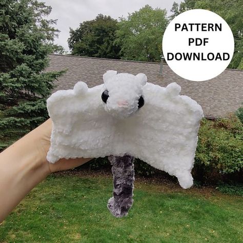 Pip Siberian Flying Squirrel Crochet Pattern - English Using US Crochet Terminology Crochet toys patterns free amigurumi #crochettoyspatternsfreeamigurumi #crochet #crochettoy #crochetpattern #crochetpatterns 1.156 No Stuffing Crochet, Crochet Mystical Creatures, Crochet Flying Squirrel, Cute Crochet Animals Easy, Crochet Racoon Pattern Free, Crochet Ferret, Squirrel Crochet Pattern, Crochet Baby Lovey, Crochet Squirrel