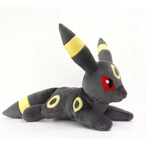 Umbreon Plush, Embroidered Plush, Umbreon Pokemon, Eevee Plush, Pokemon Stuffed Animals, Umbreon And Espeon, Pokemon Umbreon, Pokemon Eevee Evolutions, Pokemon Toy