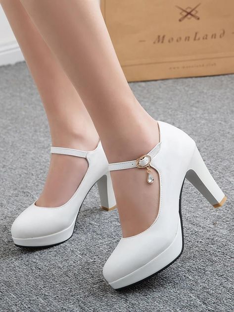 Cow Hide Shoes, High Heel Dress Shoes, Rhinestone High Heels, High Heel Dress, White High Heels, Popular Shoes, Fancy Shoes, Cute Heels, Rhinestone Decor