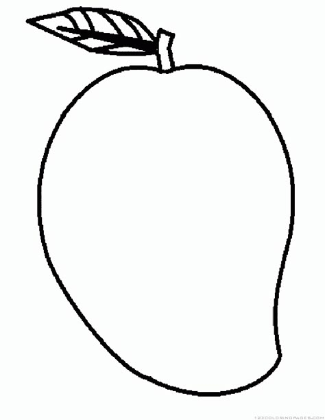 Mango clipart Fruit clip art photo Mango Drawing, Mango Clipart, Mango Images, Pencil Sketch Tutorial, Nursery Drawings, Mango Flower, Fruit Coloring, Outline Pictures, Leaf Coloring Page