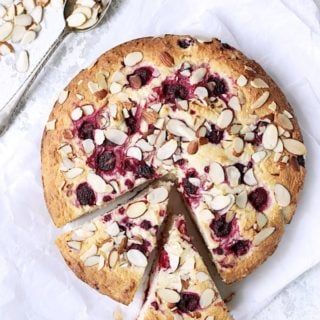 Raspberry Ricotta Cake with Almonds - From A Chef's Kitchen Raspberry Ricotta Cake, Raspberry Almond Cake, Almond Whipped Cream, Raspberry Ricotta, Raspberry And Almond Cake, Traditional Desserts, Cake With White Chocolate, Entertaining Food, Almond Cake Recipe