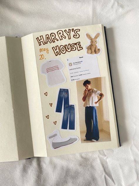 Harry Styles Journal Aesthetic, Harry Styles Journal, Harry Aesthetic, Classic Journal, Harry Core, House Journal, Style Scrapbook, Music Journal, Harry's House