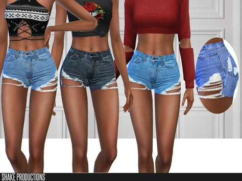 Denim Shorts Found in TSR Category 'Sims 4 Female Everyday' Sims 4 Black Hair, The Sims 4 Skin, Free Sims 4, Sims 4 Children, Sims 4 Cc Folder, Sims 4 Teen, Female Shorts, Sims 4 Collections, Sims 4 Mods Clothes