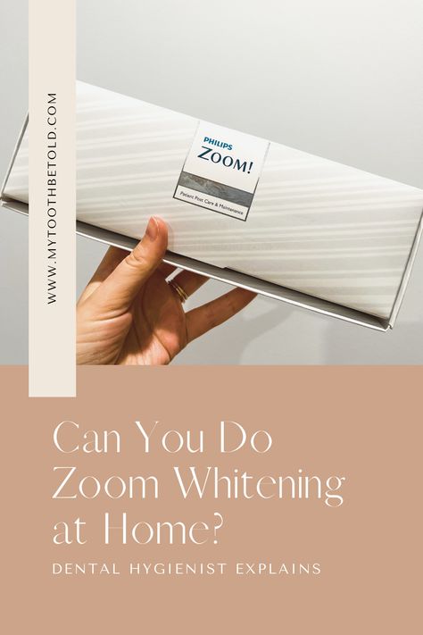 As a dental hygienist, I often get asked about at-home teeth whitening options. In the dental office, we use Zoom to whiten teeth professionally, and some patients ask if Zoom can be done at home. Teeth Whitening At Home, Zoom Teeth Whitening, Zoom Whitening, Teeth Whitening Methods, Teeth Whitening Gel, Fake Teeth, Whiten Teeth, Whitening Kit, Whitening Toothpaste