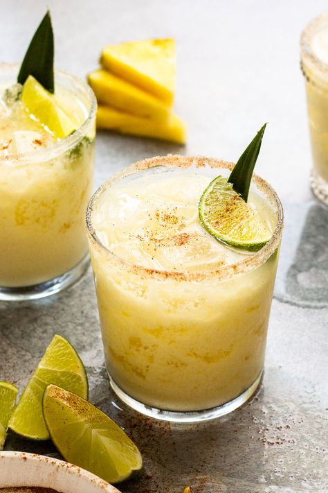 Shaken Pineapple Coconut Piña Colada - Modern Farmhouse Eats Shaken Pina Colada, Pineapple Coconut Rum Drink, Pineapple Coconut Mocktail, Pineapple Coconut Milk Drink, Hawaiian Dinner, Virgin Pina Colada, Juice Coconut, Pina Colada Recipe, Specialty Drinks