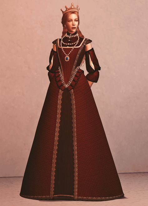 Sims 4 Anna Henrietta Dress The Sims 4 Medieval Cc Male, Medieval Clothing Sims 4 Cc, Royalty Mod Sims 4, Sifix Sims 4 Cc, Sims 4 Cc Medieval Clothes Male, Sims 4 Knight Cc, Royalty Sims 4 Cc, Medieval Royal Dress, Sims 4 House Of The Dragon Cc