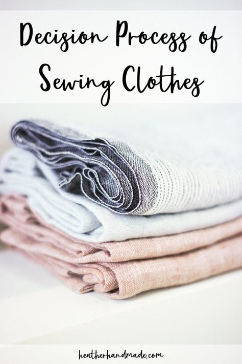 Ask yourself these questions to help manage your decision process of sewing. It will help you thoughtfully plan and sew clothing.Usually the techniques used in sewing clothing are not that hard to master. It’s much harder to make clothing that you’ll wear and making clothing that fits your today body. These are the questions I ask myself before I sew, while I sew, and after I sew to help my decision process of sewing. Sewing Garments, Fabric Decision Maker, Sewing Heavy Fabric, Sew Your Own Wardrobe, How To Measure Yourself For Sewing, Sewing Terminology, How To Get Better At Sewing, Advanced Sewing Projects, Wardrobe Architect