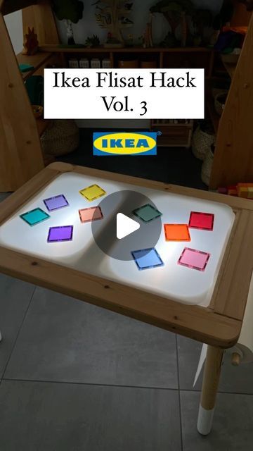 Ikea Flisat Light Table, Ikea Light Table Hack, Ikea Flisat Table Ideas Toddler, Ikea Sensory Table, Flisat Table Hack, Flisat Ikea, Flisat Table, Ikea Flisat, Light Table Activities