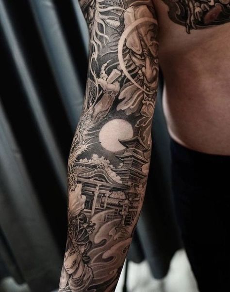 Men’s Legs Sleeve Tattoo, Japanese Styled Tattoo, Asian Leg Tattoo Men, Samurai Tatoos Men, Inner Bicep Japanese Tattoo Men, Chinese Sleeve Tattoo Men, Japanese Tattoos Arm Sleeve, Leg Sleeve Tattoo Ideas Men, Ancient Japanese Tattoo