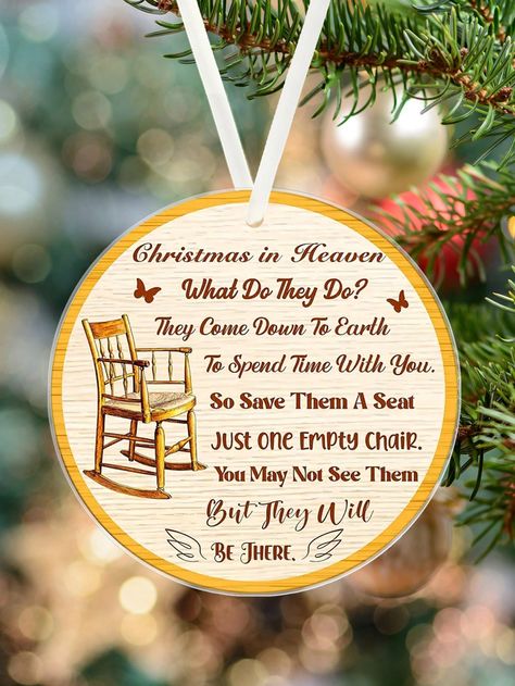 Christmas In Heaven Ornament, Heaven Ornament, Wings Quotes, Loss Of Dad, Sympathy Messages, Christmas In Heaven, Ornament Christmas Tree, Memorial Ornaments, Christmas Love