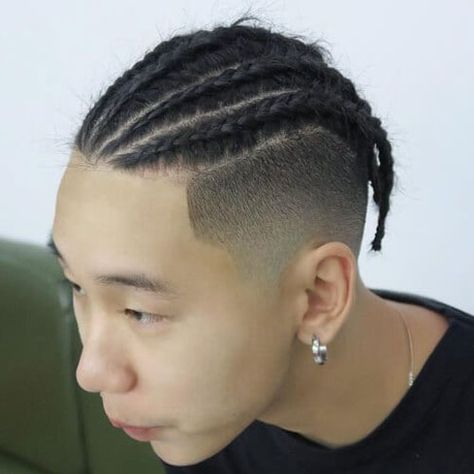 35 Best Cornrow Hairstyles For Men (2020 Braid Styles) Dreads Men, Men's Braids, Boys Braids, Cornrows Men, Guy Haircuts, Man Braids, Cornrow Styles For Men, Twisted Braids, Braid Styles For Men