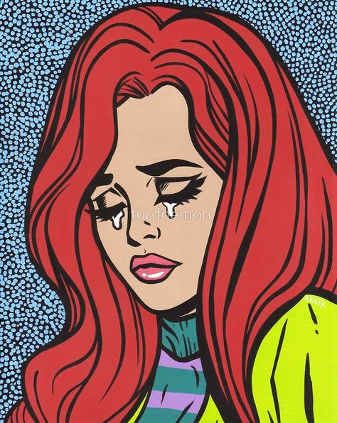 Sad Pop Art Comic Girl by turddemon Pop Art Comic Girl, Pop Art Comic, Art Comic, Red Head, Comics Girl, Classic Art, Red Hair, Art Girl, Comic Art