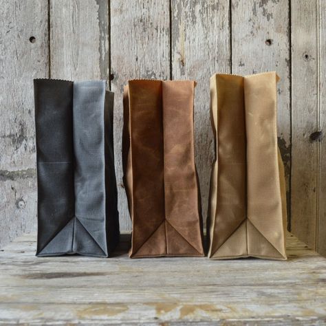 The Marlowe Lunch Bag: Peg & Awl | Gardenista Waxed Canvas Lunch Bag, Brown Bag Lunch, Canvas Lunch Bag, Reusable Lunch Bags, Cool Lunch Boxes, Lunch Box Set, Neoprene Tote, Sac Lunch, Bag Diy