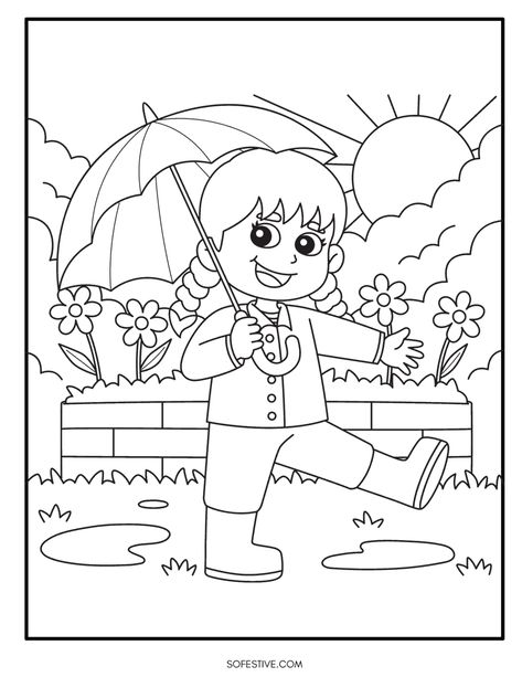 Picture For Coloring For Kids, Coloring Paper, Coloring Drawing, Colouring Pictures For Kids, Colouring Pictures, Spring Color Sheets For Kids, April Coloring Sheets, Colouring Pages For Kids, Free Printable Coloring Pages For Kids