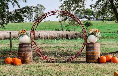 Hay Bale Ring Wedding Arch, Hay Ring Arbor, Hay Ring Arch, Hay Feeder Wedding Arch, Round Bale Feeder Wedding Arch, Bale Feeder Wedding Arch, Hay Ring Wedding Arch, Hay Ring, Event Venue Business