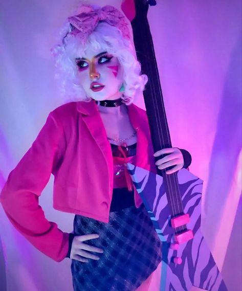 Glamrock Chica Cosplay Ideas, Glam Rock Chica Cosplay, Glamrock Chica Makeup, Glam Rock Chica Fnaf Cosplay, Glamrock Freddy Cosplay, Glamrock Chica Cosplay, Glamrock Chica Human, Chica Costume, Chica Cosplay