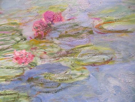 Claude Monet | (detail) Water Lilies, ca 1914-17. Oil on can… | Flickr Claude Monet Widget, Claude Monet Aesthetic, Pink And Green Painting, Monet Lilies, Notion Wallpaper, Water Lilies Monet, Monet Wallpaper, Water Lilies Painting, Claude Monet Water Lilies